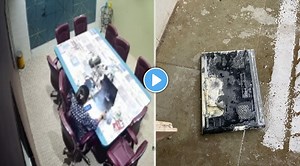 दैव बलवत्तर म्हणून… काम सुरू असताना लॅपटॉपचा स्फोट झाला अन्… तरुणीच्या प्रसंगावधानामुळे टळला मोठा अपघात