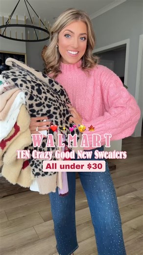Drop “SWEATER” below for all the details ☺️💕 ✨❤️ TEN Walmart sweaters I’m obsessing over this season — and they’re ALL under $30! ❤️✨ From classic cable knits to bold prints, cozy turtlenecks, fair isle details, bows, leopard and more… these new Walmart fashion sweaters are seriously SO good. The quality, the fit, the colors — perfect for everyday outfits, holiday events, school drop-off, work, or winter weekends. https://liketk.it/5vh3B Sweater Style, Outfit Idea, Christmas Sweater, Legging Lo