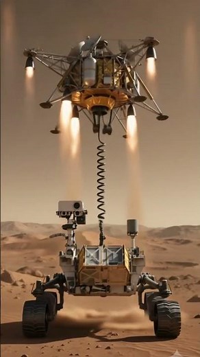 How Did NASA Land a One-Ton Rover on Mars? 🤯🔴 #NASA #MarsRover #SpaceFacts #EngineeringFacts