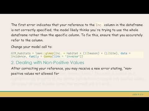 Understanding Gamma Family Errors in Logarithmic Models: A Solution Guide