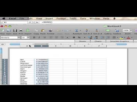 Random Sorting of Data in Excel