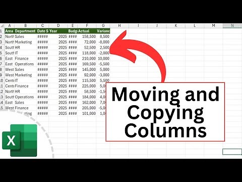 Moving and Copying Columns in Excel