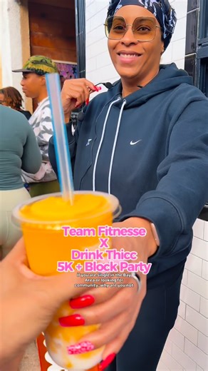 Jess Bling 💎 | Soft Life 💅 | Lifestyle 💖| Boss Babe 🏡 on Instagram: "If you are a single in the Bay Area or looking for community, your butt needs to be in one of the social clubs! It’s not a question, it’s a statement 🤣 @teamfitnesse x @drinkthicc really did their thing! They organized a 5K around Lake Merritt, we saw raccoons in trees and grabbed the collab smoothie after, and turned it into a whole block party with music and dancing. This is why I’m always saying join something local. Gy