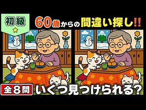Spot the Difference Challenge | A Great Way to Keep Your Mind Active (8 Puzzles, 24 Differences) #60