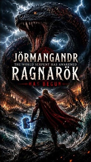 NORSE MYTHOLOGY - JÖRMUNGANDR - The World Serpent Begins Ragnarök 🌎🐍#shorts #legend #mythology