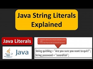 Java String Literals Explained | What is a Java String Literals? | Java Tutorial