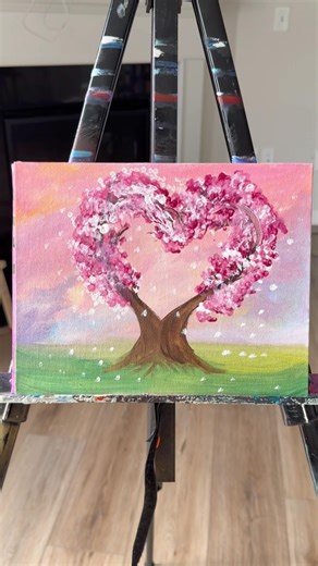 Acrylic paint idea Valentine’s Day ￼