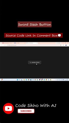 Sword Slash Button ⚔️🔥 | Epic Slash Animation | HTML CSS JavaScript