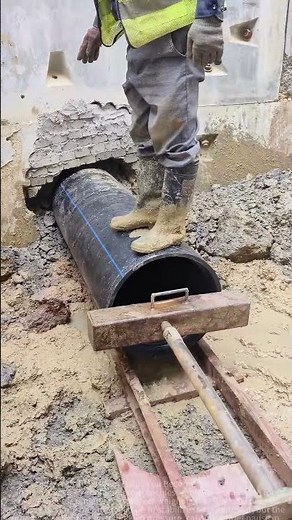 The process of installing sewage pipelines