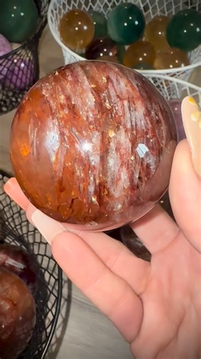 Fire quartz, also known as Hematoid Quartz, blends the properties of clear quartz and hematite to create a stone of grounding, balance, and transformation. Metaphysically, it helps to balance the physical and spiritual, enhance focus and clarity, and calm fears or worries. It is associated with the Root and Sacral chakras and the elements of fire and earth 🔥 #FireQuartz #HematoidQuartz #CrystalPines | Crystal Pine Healing & Holistics