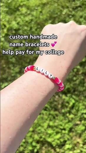 Custom name bracelets 💖 Kandi Ideas #claybracelet #handmadejewelry #etsyshop #preppy #artist