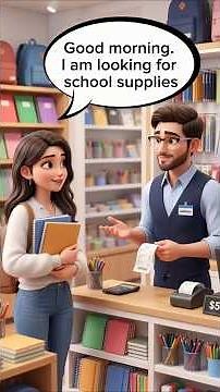 At the School Supply Store | English Conversation for Beginners #learnenglish #spokenenglish