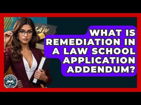 What Is Remediation In A Law School Application Addendum? - Law School Prep Hub