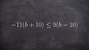Applying distributive property to solve and graph an inequality