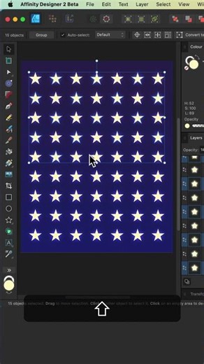 Easy Vector Pattern using Quick Grids in Affinity Designer 2 #shorts