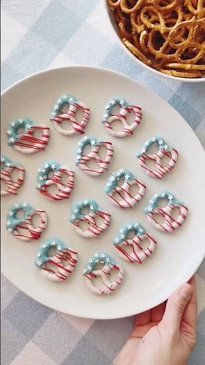 Mini Pretzels ❤️🤍💙 #easyrecipe #easydessert #memorialday #summertreat