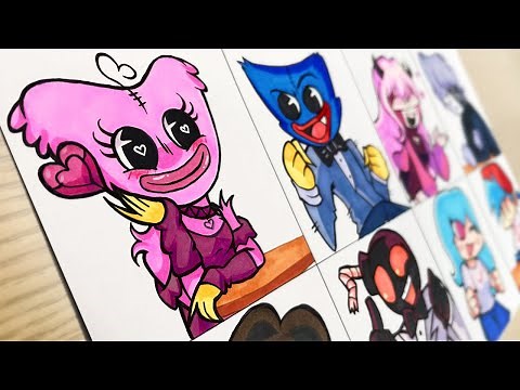 Drawing FRIDAY NIGHT FUNKIN' - The Date Week - Heartbass / Huggy Wuggy & Kissy Missy / Sarv & Ruv