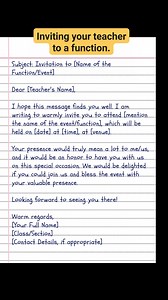 Invitation letter writing idea part_9 #invitation | English Class