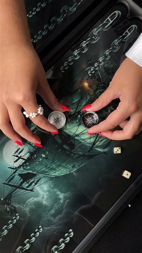 Luxury Backgammon 🎲 Tempered Glass | Wind Rose Design Exclusive Edition #Shorts