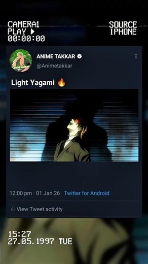 Light Yagami 🔥| Death Note |Tamil Edit#daethnote #kira #lightyagami #animeedit #shorts