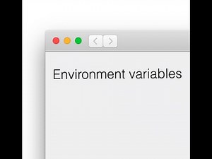 HOWTO setup environment variables in Mac OS