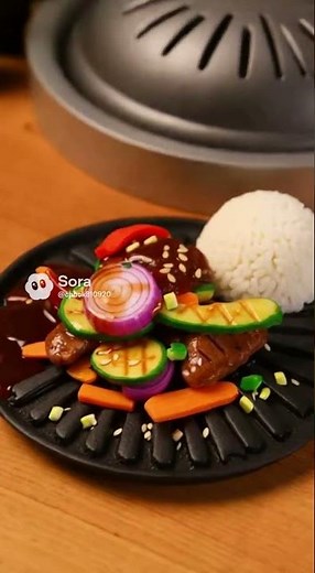 High-Heat Mongolian BBQ! 🔥 Watch The Clay Stir-Fry Explosion! #asmr #food #diy #cooking #clayart