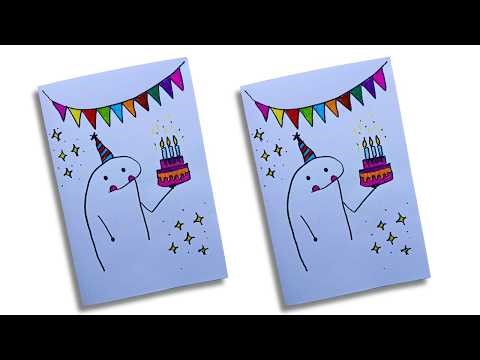 Handmade Birthday Card Idea 🎂 | Easy & Beautiful DIY Birthday Card at Home