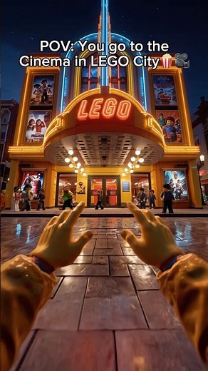 POV: You go to the cinema in LEGO City🍿🎥 #lego #pov #ai #legolife #everyday #cinema #shorts