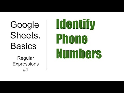 Basics#21. RegEx #1. Extract Phone Number