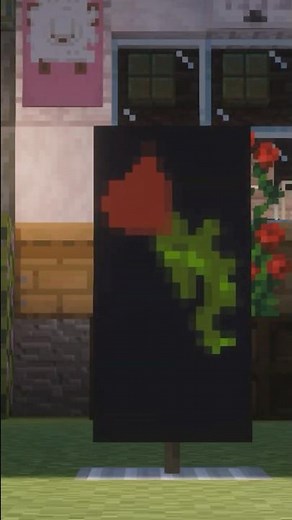 This Minecraft banner actually looks like a ROSE?! 🌹