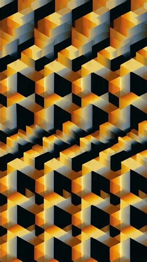 Static Geometric Optical Illusion #GeometricArt #3DIllusion #VisualTrick