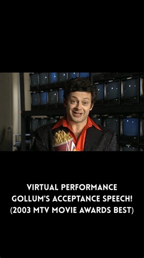 LOTR Universe | Best Virtual Performance Gollum's Acceptance Speech! (2003 MTV Movie Awards) 🔥 . . . . #lordoftherings #lotr #gollum #andyserkis... | Instagram