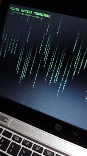 Elite Access Terminal..💻 Hacker Being Hacker..😉🤍 #coding #programming #hacker #codergirl