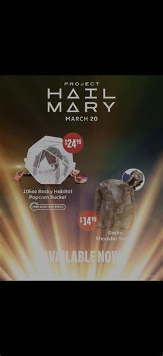 Rocky Popcorn Bucket and Plush AT CINEMARK #fyp #projecthailmary #popcorn #popcornbucket #cinemark