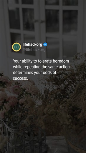 Success isn't always exciting. It's often doing the same thing over and over again—even when it’s boring. 🏁 Those who stick with the process win. 💬 Do you have the patience for the grind? #Lifehack #SuccessMindset #DisciplineOverMotivation #EntrepreneurMindset #ConsistencyIsKey #HighPerformanceHabits #BoredomIsPartOfTheProcess | LifeHack