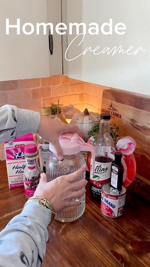 39K views · 356 reactions | Dupe ALERT Almond Cherry Marshmallow Creamer 48oz Half & Half 1 can Sweetened Condensed Milk Splash of Vanilla Splash of Marshmallow Sauce 1/4 C Amaretto Syrup 1/4 C Cherry Syrup Shake well before each use Good for 8-10 days Sugar free Syrups can be used but measurements will be different. You can do away with the sweetened condensed milk & use only s/f syrups The combinations are endless #homemade #coffee | Dawna’s corner | Facebook