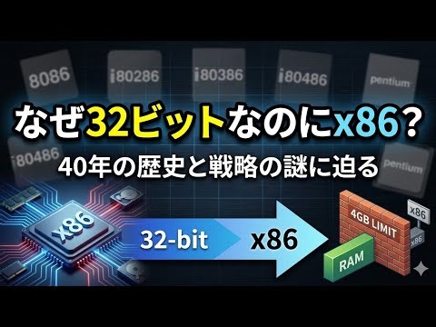 なぜ32bitなのに「x86」？40年続くPC最大の謎を解明