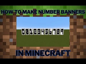 How to make Number Banners! | Minecraft