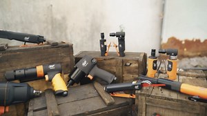 WORKPAD 12PCS Air Die Grinder Set, Straight/Angled Air Die Grinder Kit with 1/4 and 1/8 inch Collets, 10-Pieces Die Grinder Stone Set, Pneumatic Tools