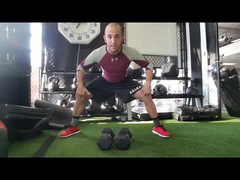 Sumo Alternating Dumbbell Row Exercise Technique