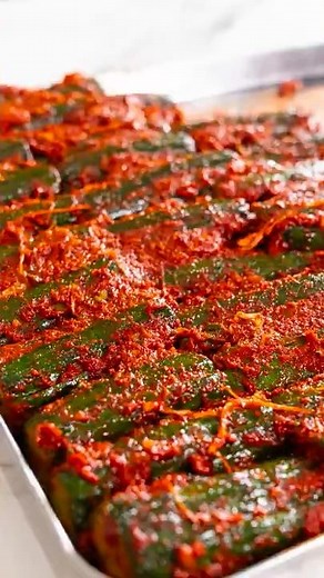 Refreshing yet addictive oi kimchi 🥒