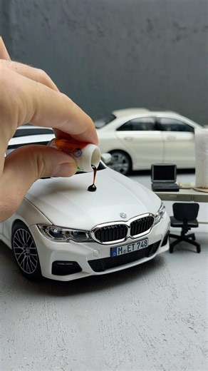 Bmw G20 3 Series Model Car Paper Towel Cleaning #car #diecast #cars