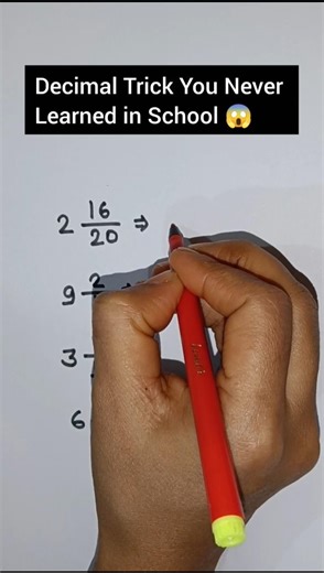 Decimal Trick You Never Learned in School 😱 #maths #mixednumber #decimal #fraction