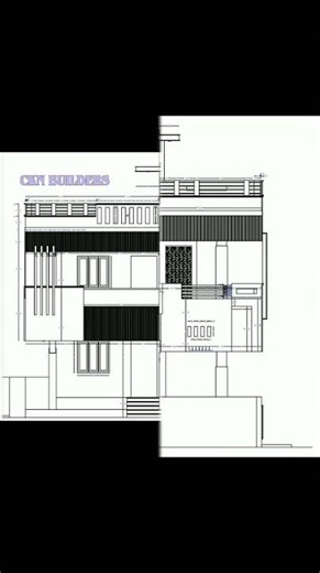 Residential Building Elevation With Dimension| Best Elevation Architects in Kumbakonam |CKN Builders