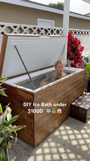 DIY ICE BATH built from chest freezer 🧊💰 #icebath #diytutorial