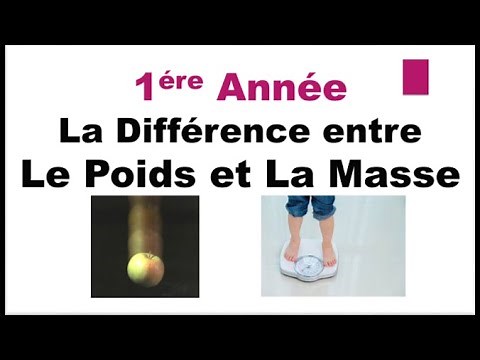 Exercices Corrigés 🦾Bien détaillés sur La Masse D'un Corps et son Poids 1ére Année
