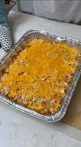 29K views · 227 reactions | Macho Nacho Casserole  I love the crunchy cheesy mixed with the savory rice and chicken in this yummy casserole. It'll have the whole family saying oh yeah! More please. Y'all are gonna love it. (This original video was produced by Network Media, LLC and Sean Makhuli) | Home Hacks & Easy Snacks | Facebook