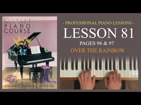 Alfred Basic Adult Piano Course Lesson Book Level 1 | Pages 96&97 Over the Rainbow