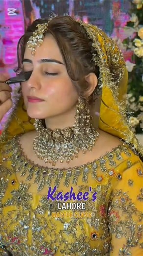 Royal Yellow Bridal Transformation 💛 | Kashee’s Lahore Masterclass Look 👑#ViralMakeup