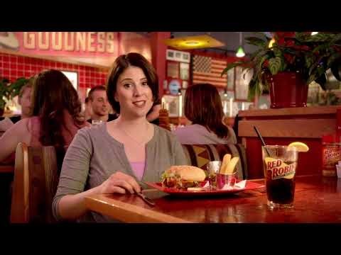 Red Robin Commercial Melanie Paxson Compilation Burgers and Fries